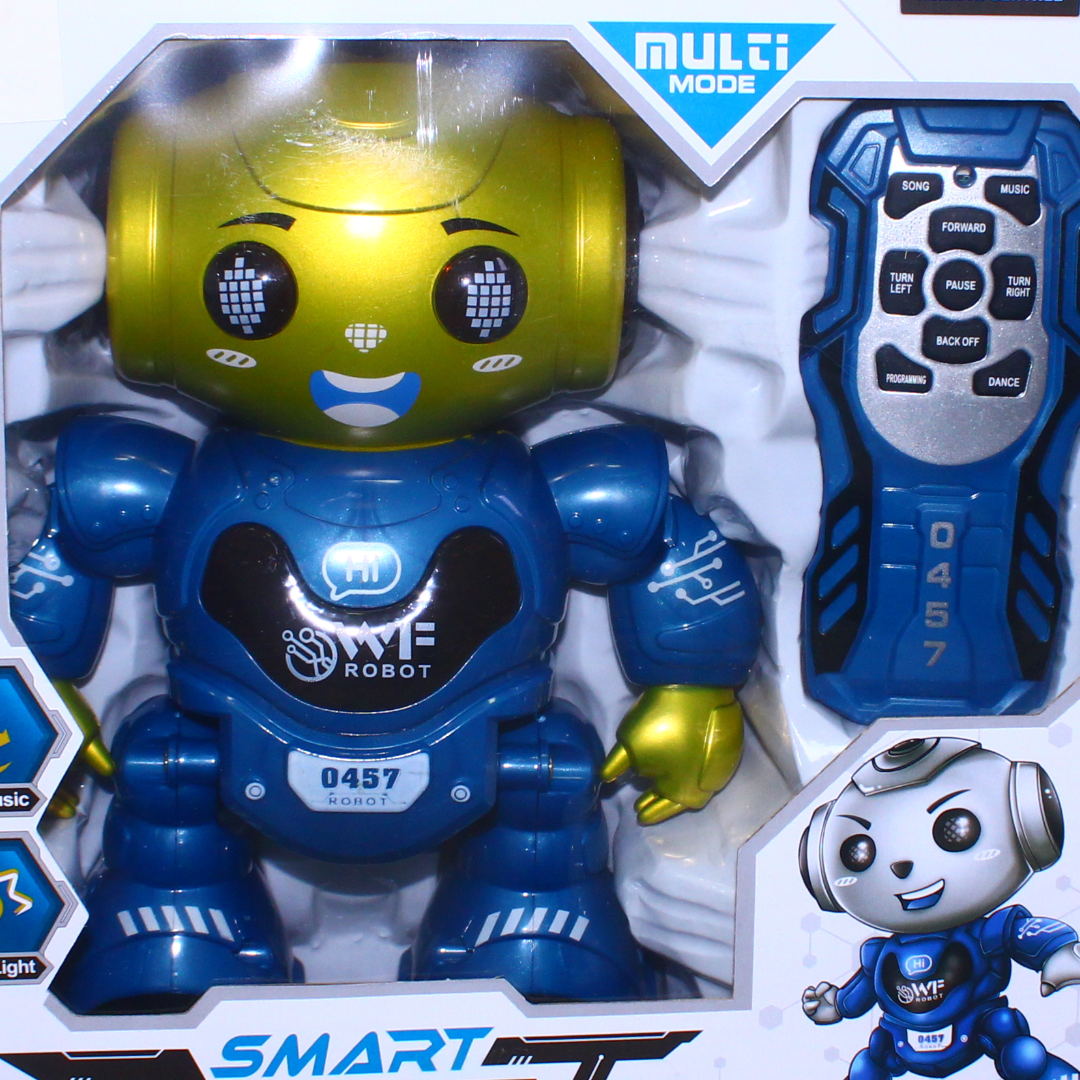 Smart Robot RC Dancing Toy – Blue & Gold