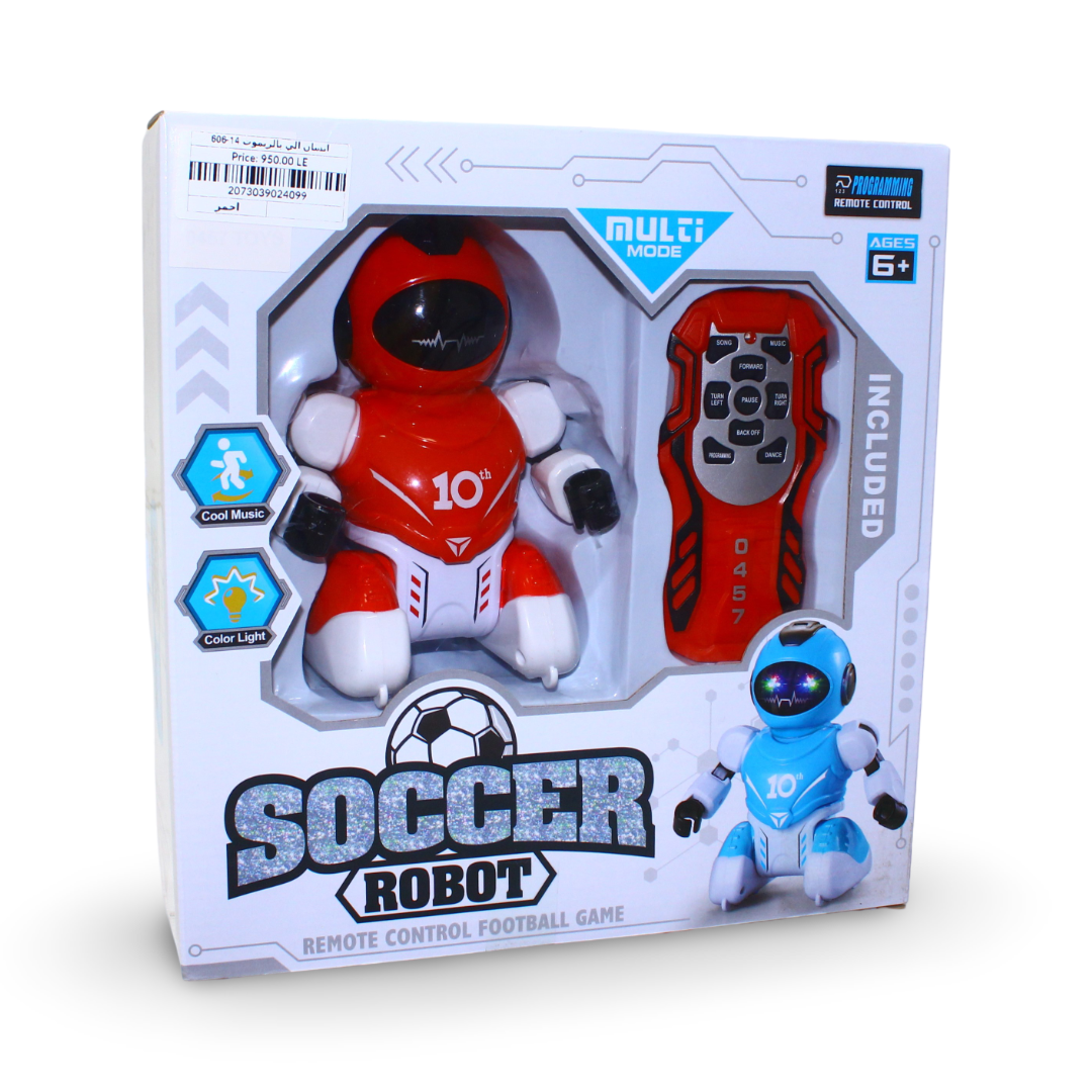 Remote Control Soccer Robot Toy with Music – Red