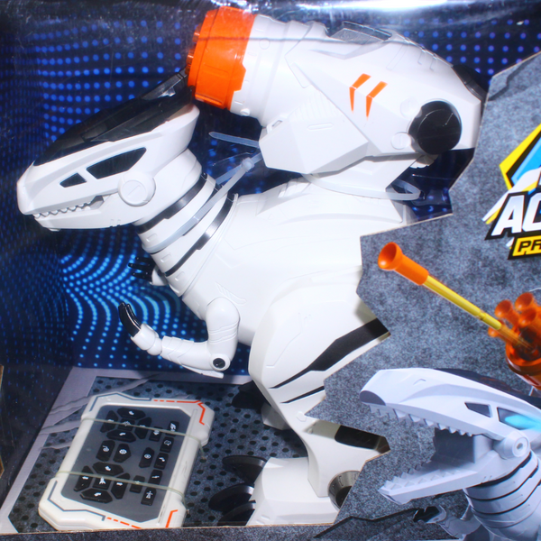 RC Velociraptor Robot Toy – White