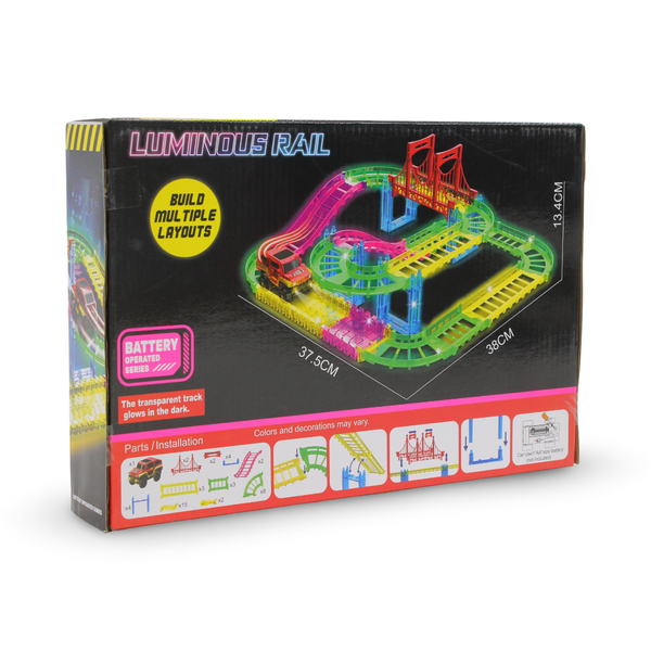 Luminous Rail Glow-in-the-Dark Track Set