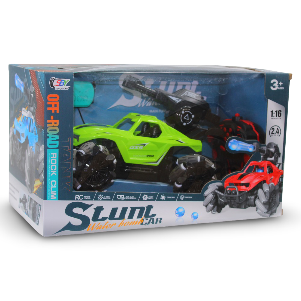 Remote Control Stunt Water Bomb Car – Green