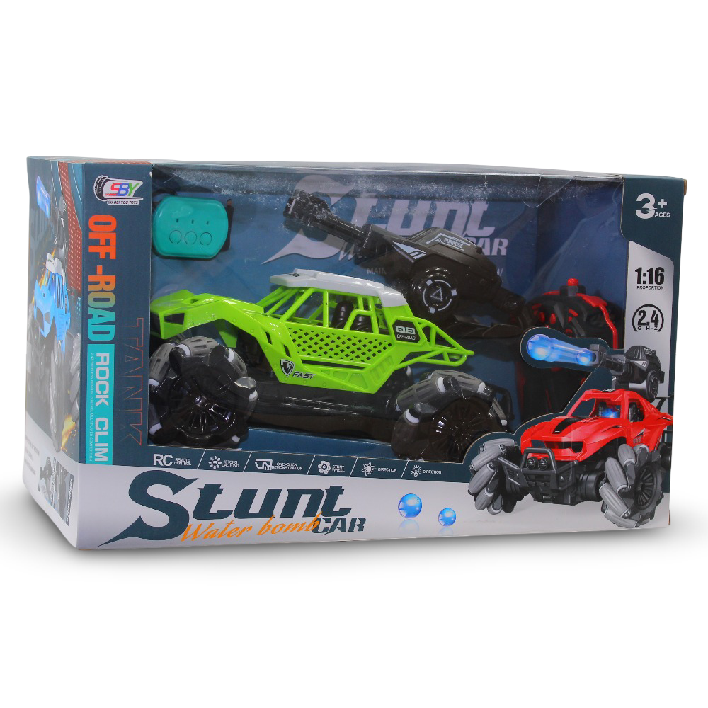 Remote Control Stunt Water Bomb Car – Green