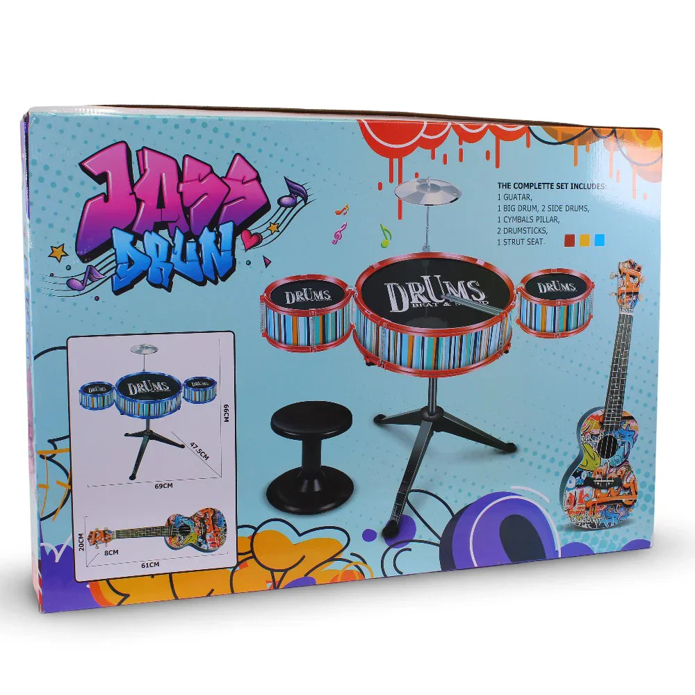 Drums & Guitar Set – Red