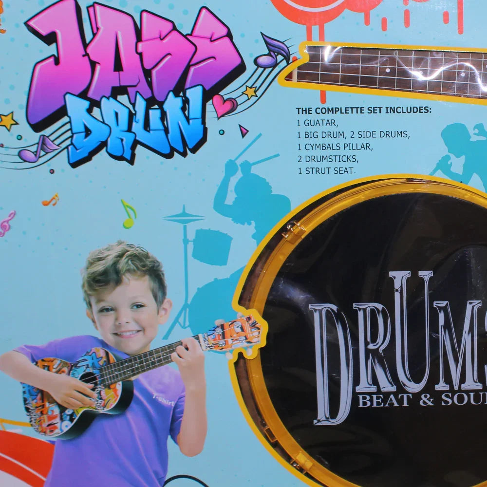 Drums & Guitar Set – Gold