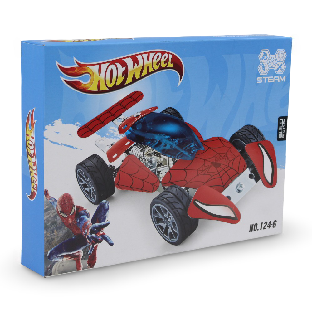 Hot Wheels Meccano Spider-Man-Themed Buildable Toy Car