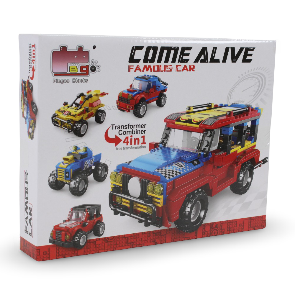 Come Alive Famous Car 4-in-1 Building Block Set – 145 Pcs
