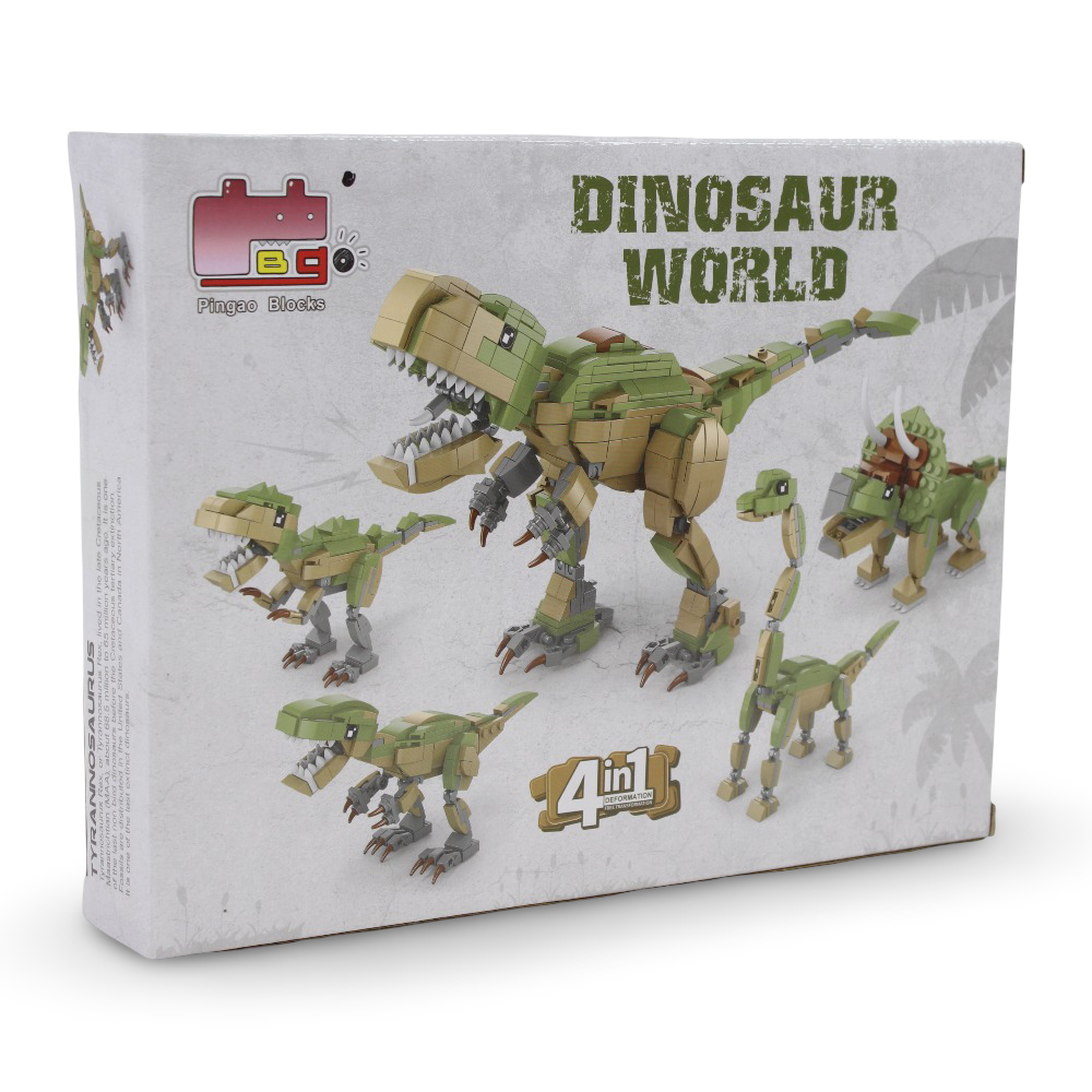 Come Alive Dinosaur World 4-in-1 Tyrannosaurus Building Block Set – 197 Pcs