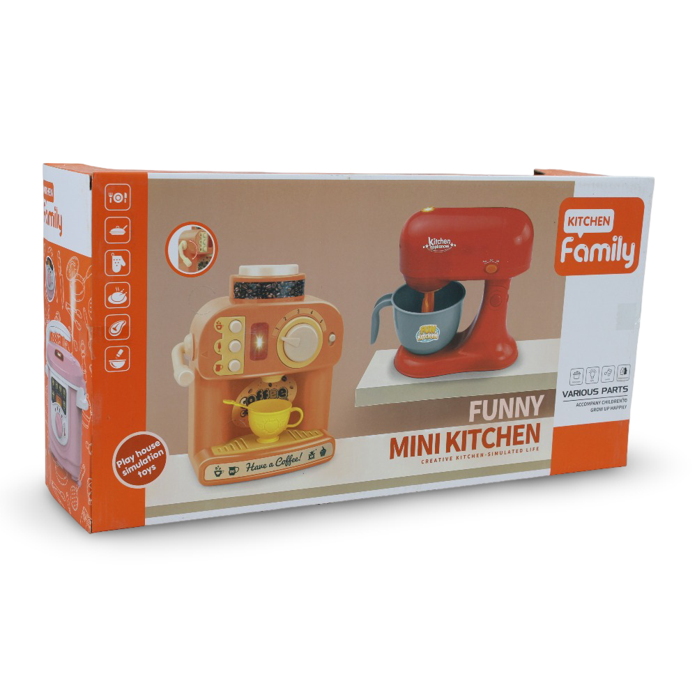 Funny Mini Kitchen – White/Blue Pressure Cooker with Light & Sound