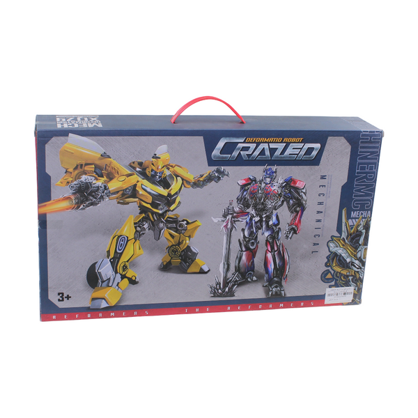 Die-Cast Transforming Robot Toy + Yellow Mask