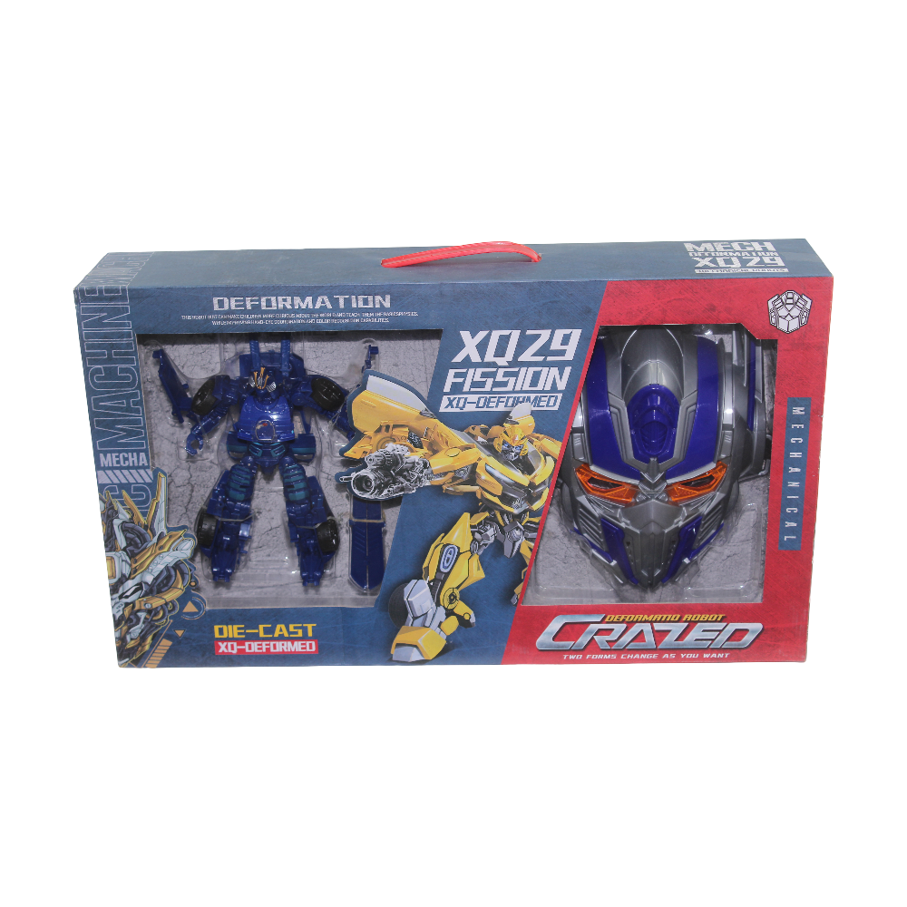 Die-Cast Transforming Robot Toy + Blue Mask - Toys - OKO