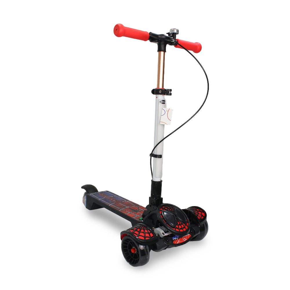 Spider-Man 3-Wheel Scooter (Sound & Light) – Black* Red - Toys - OKO