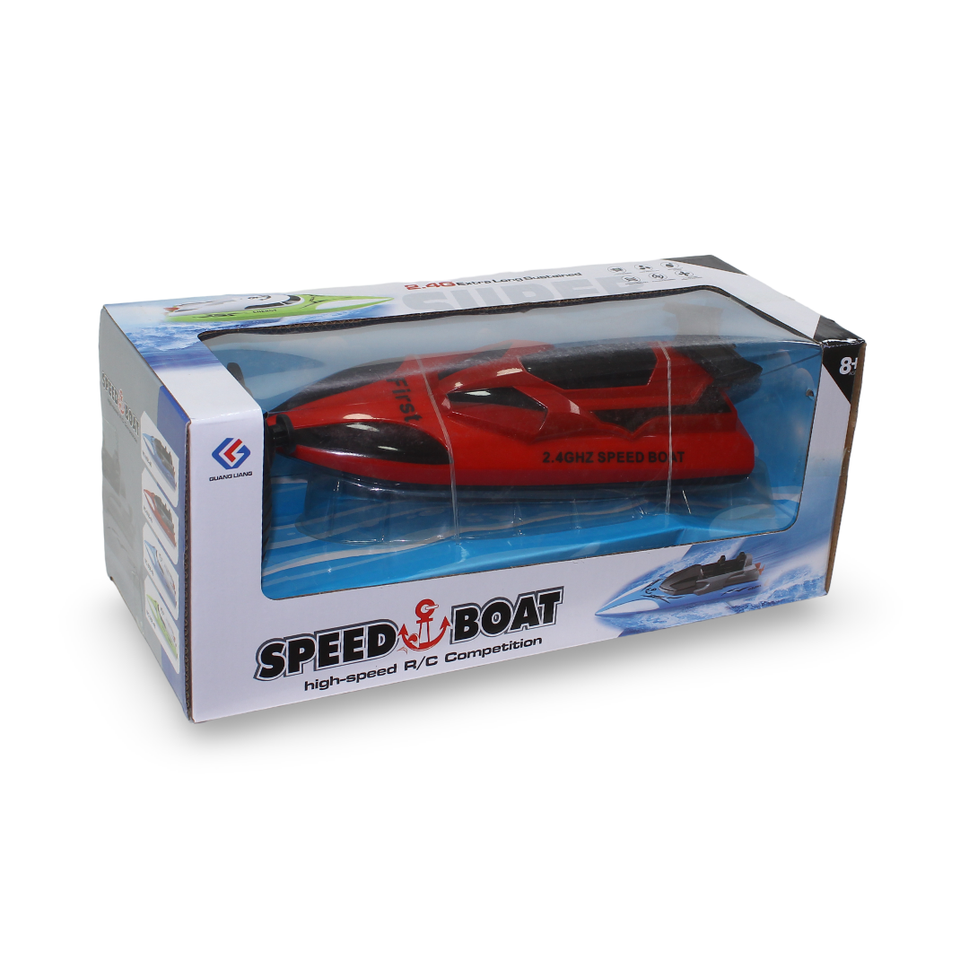 High-Speed R/C Competition Speed Boat – Red