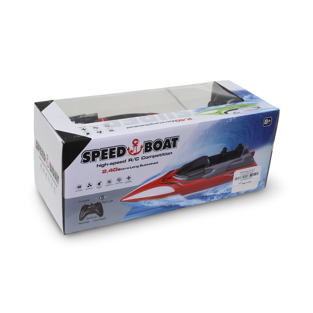 High-Speed R/C Competition Speed Boat – Red