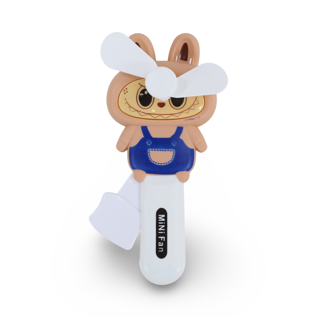 Handheld Labubu Mini Fan – Salmon
