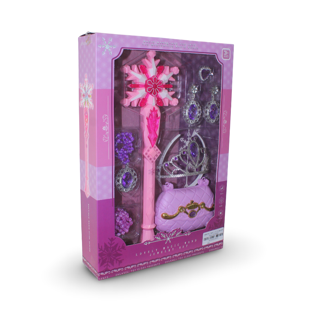 Girls Dress-Up Accessories Set with Light-Up Wand