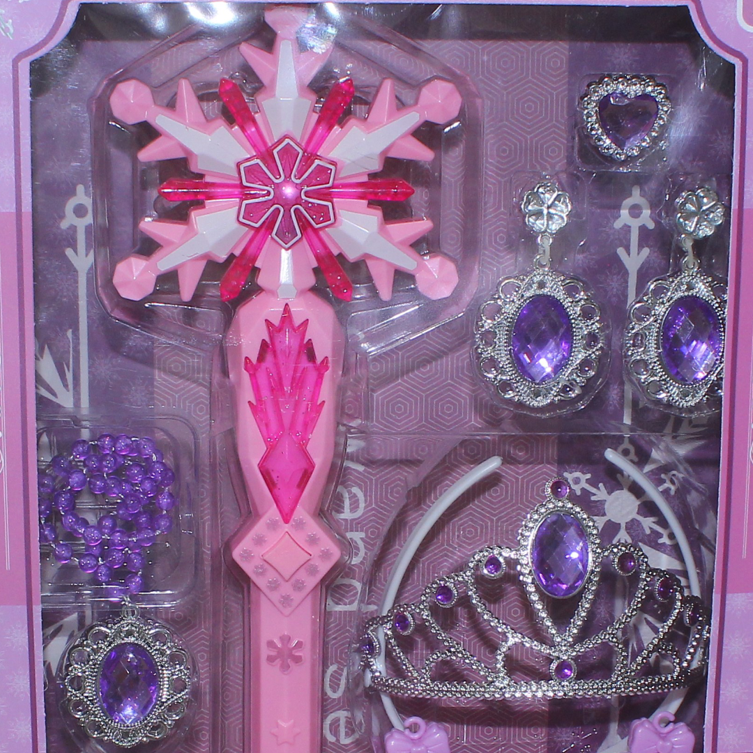 Girls Dress-Up Accessories Set with Light-Up Wand
