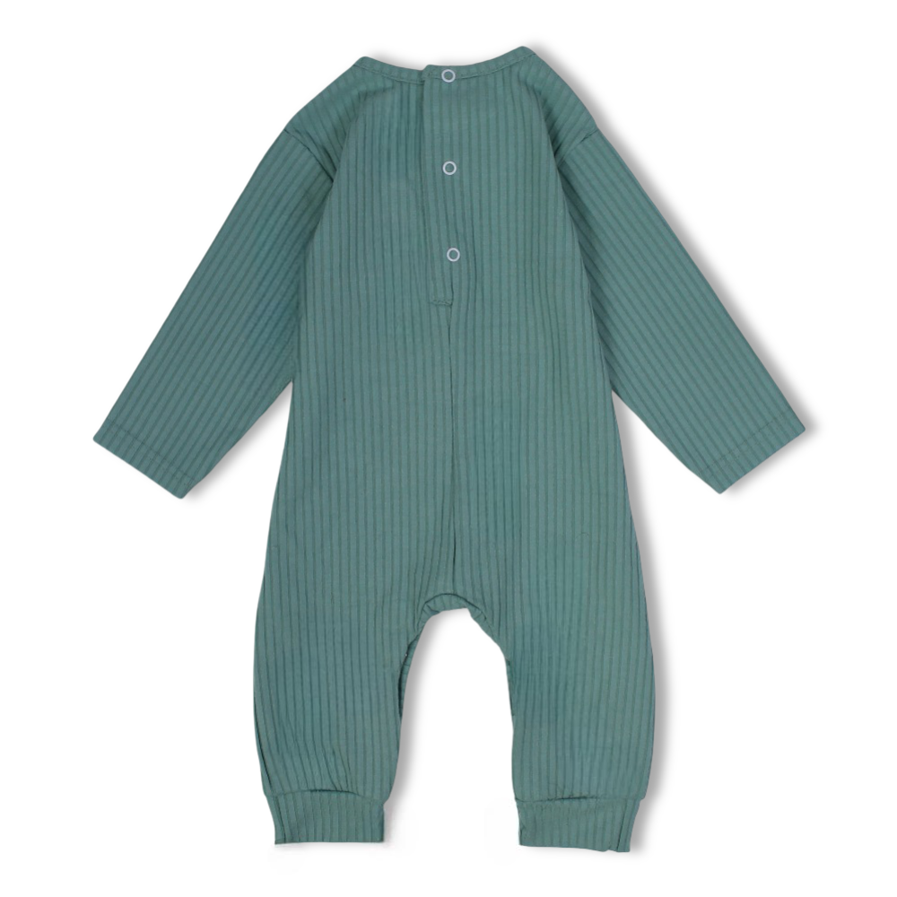 Unisex Baby Cotton Footless Onesie – Mint with Rabbit Design