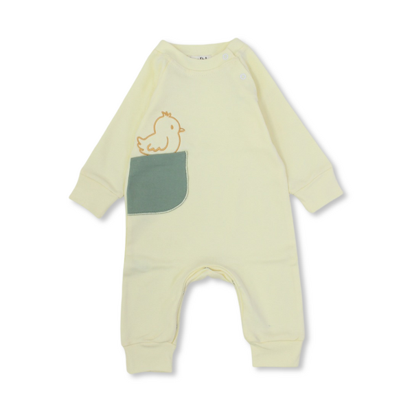 Baby Boys Cotton Singing Canary Footless Onesie – Yellow