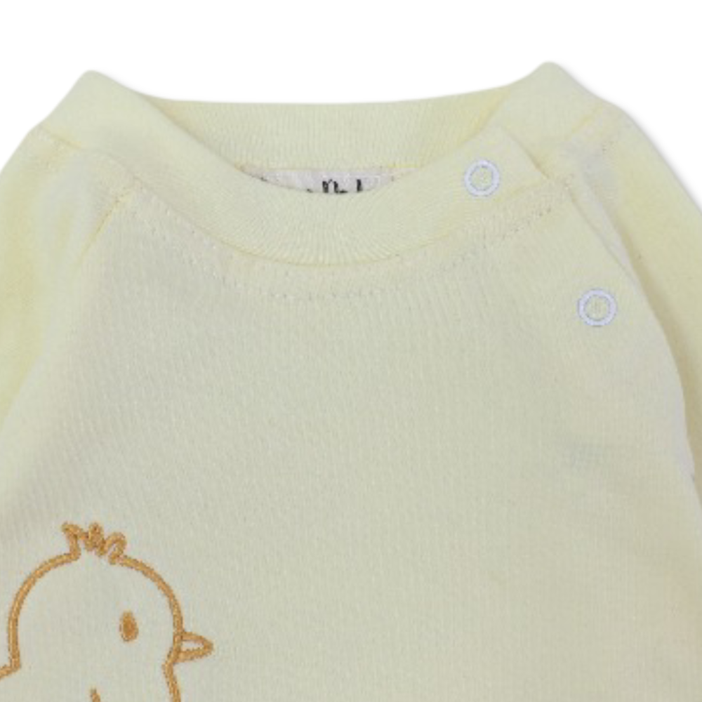 Baby Boys Cotton Singing Canary Footless Onesie – Yellow