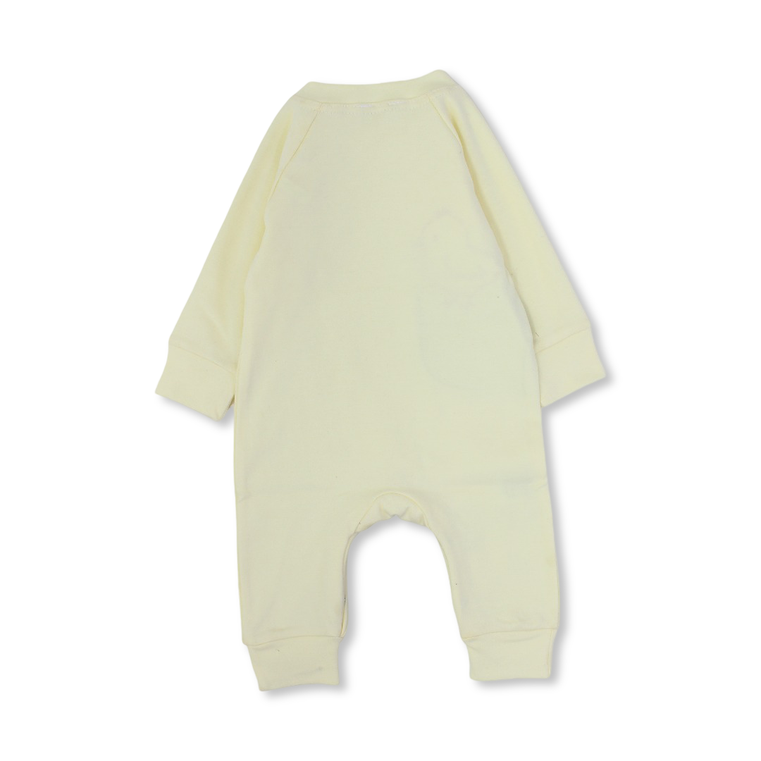Baby Girls Cotton Footless Onesie – Yellow