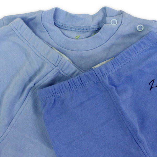 Baby Boys Cotton Pajama – Baby Blue (3 Pcs)