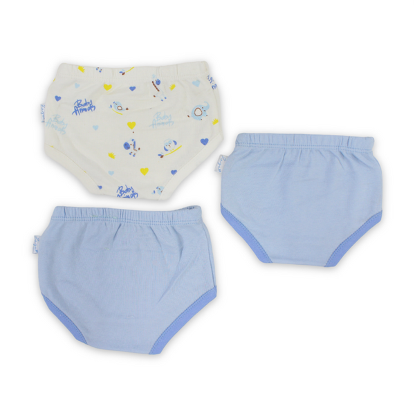 Baby Boys Cotton Pantie – Baby Blue with Animals Design
