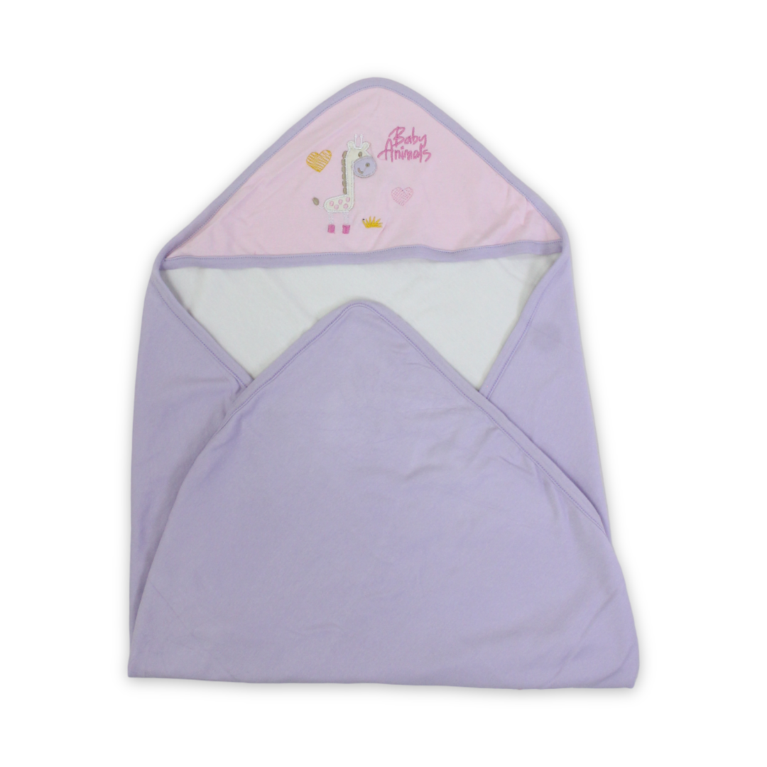 Baby Girls Cotton Baby Blanket – Giraffe Embroidery - Baby Essentials - Star Dream