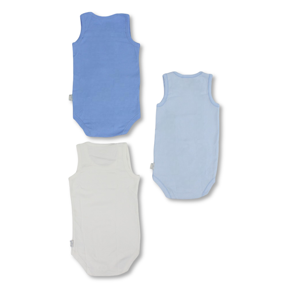 Baby Boys Cotton Underwear Bodysuits  – Multicolor (Pack of 3)