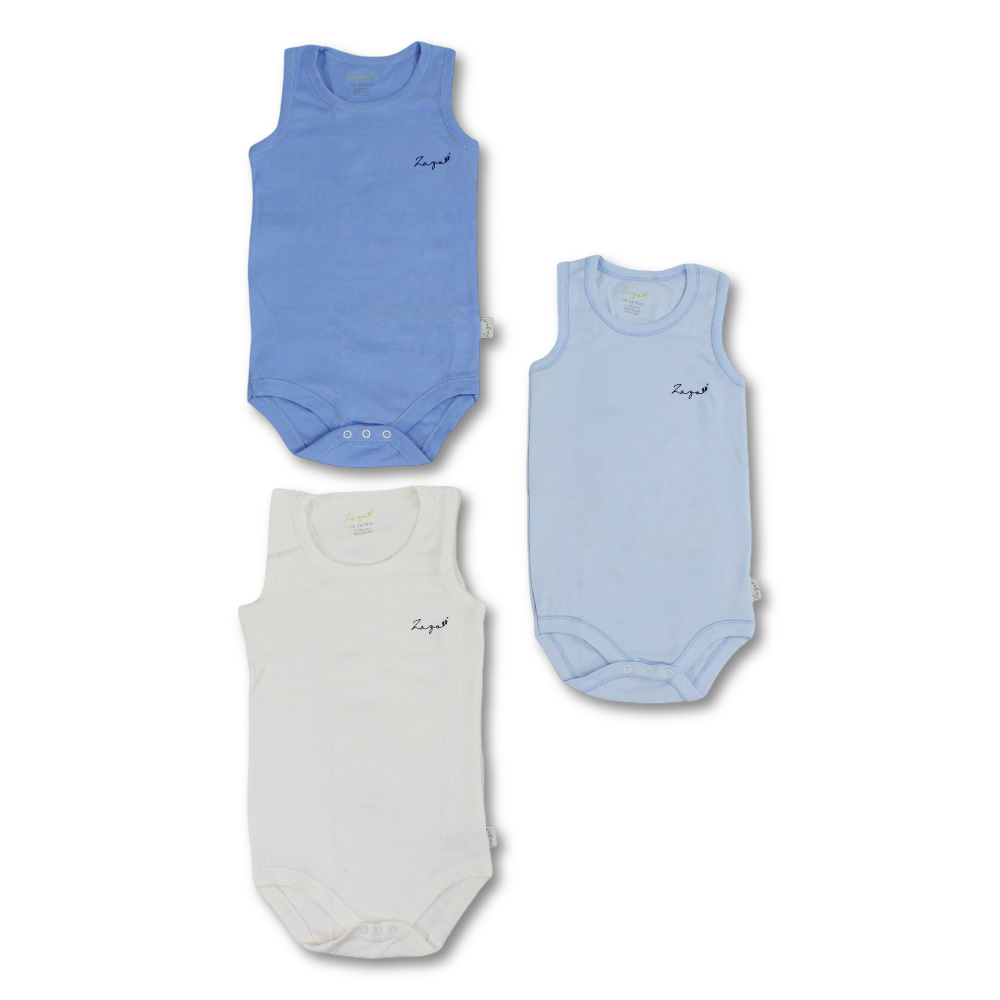Baby Boys Cotton Underwear Bodysuits  – Multicolor (Pack of 3)