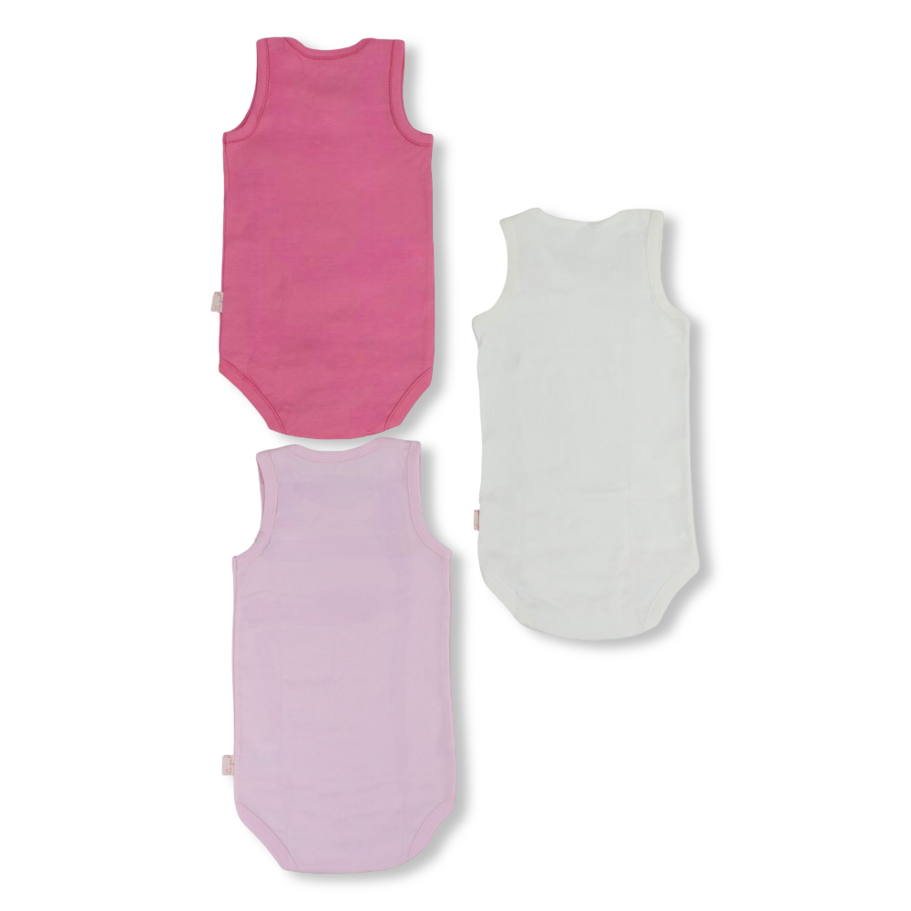 Baby Girls Cotton Bodysuit Multicolor – Pack Of 3