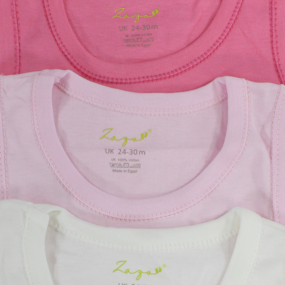 Baby Girls Cotton Bodysuit Multicolor – Pack Of 3