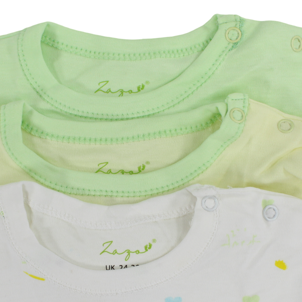 Unisex Baby Cotton Short-Sleeved Underwear Bodysuit – Pack Of 3