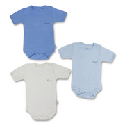 Baby Boys Cotton Short-Sleeved Underwear Bodysuit – Pack Of 3