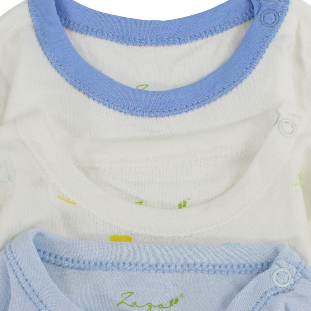 Baby Boys Cotton Long-Sleeved Underwear Bodysuit – Pack Of 3