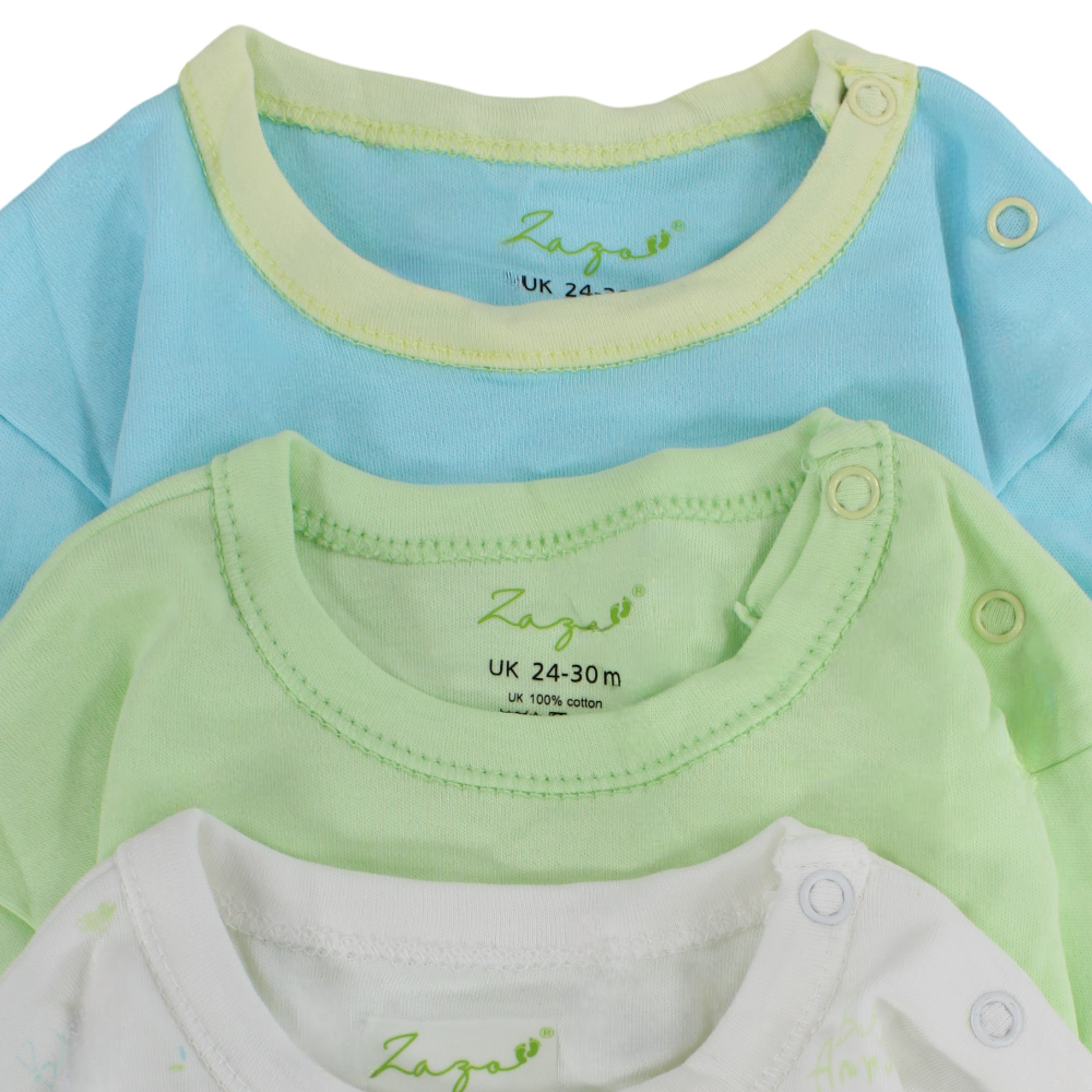 Unisex Baby Cotton Long-Sleeved Underwear Bodysuit – Pack Of 3