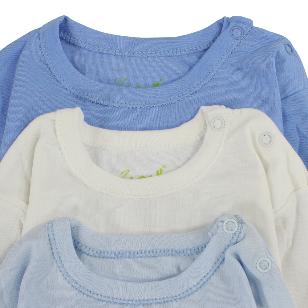Baby Boys Cotton Long-Sleeved Underwear Bodysuit – Pack Of 3