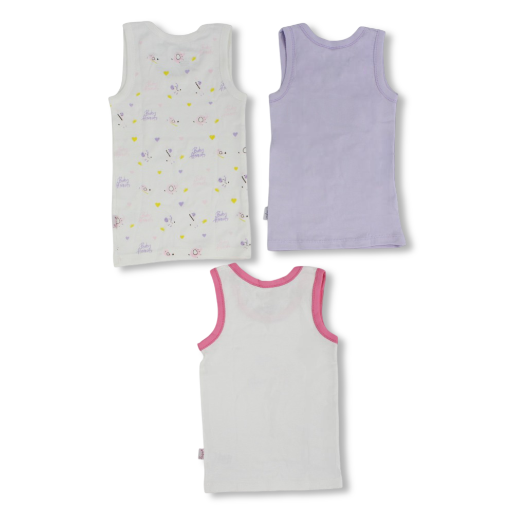 Baby Girls Cotton Undershirt – Pack Of 3