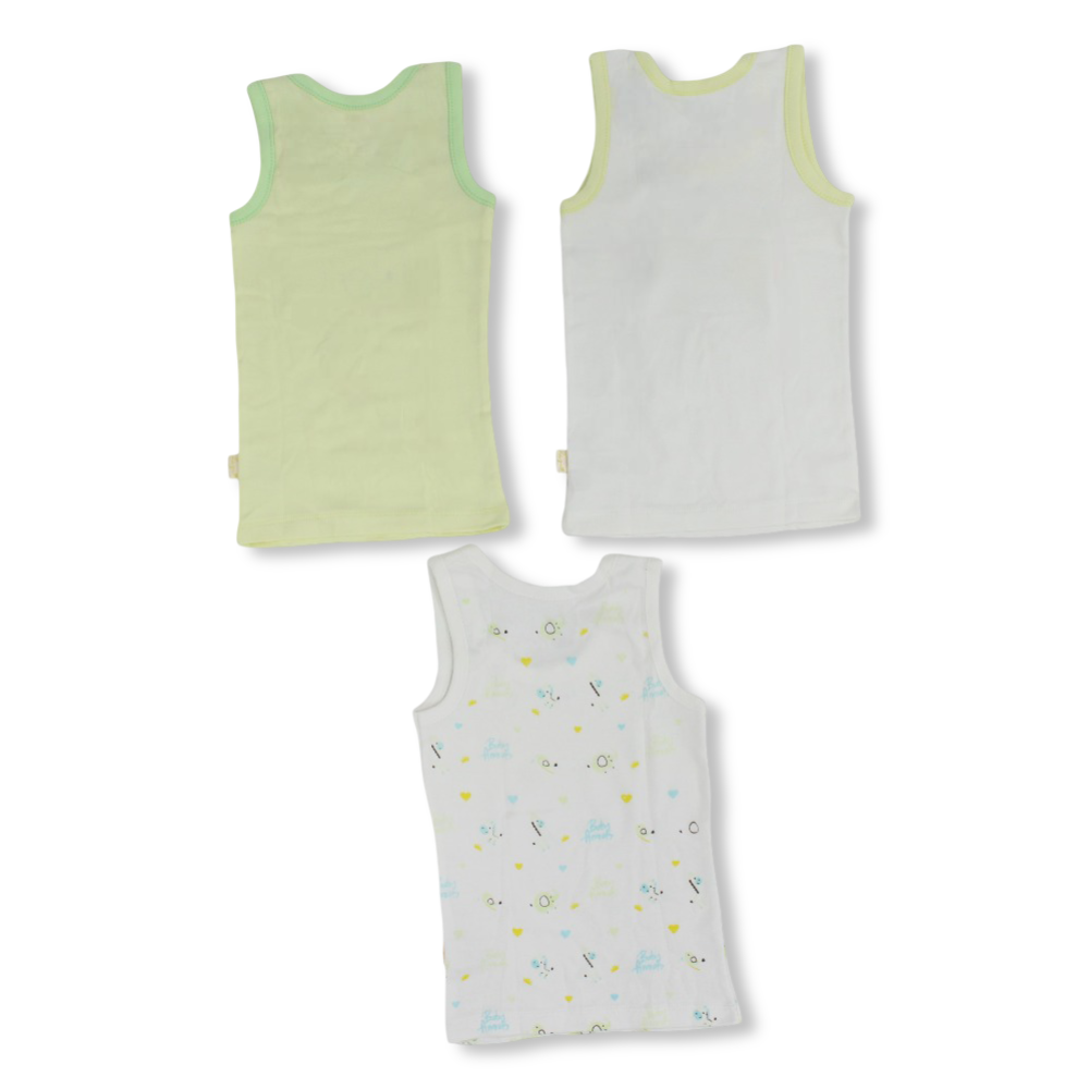 Unisex Baby Cotton Undershirt – Pack Of 3