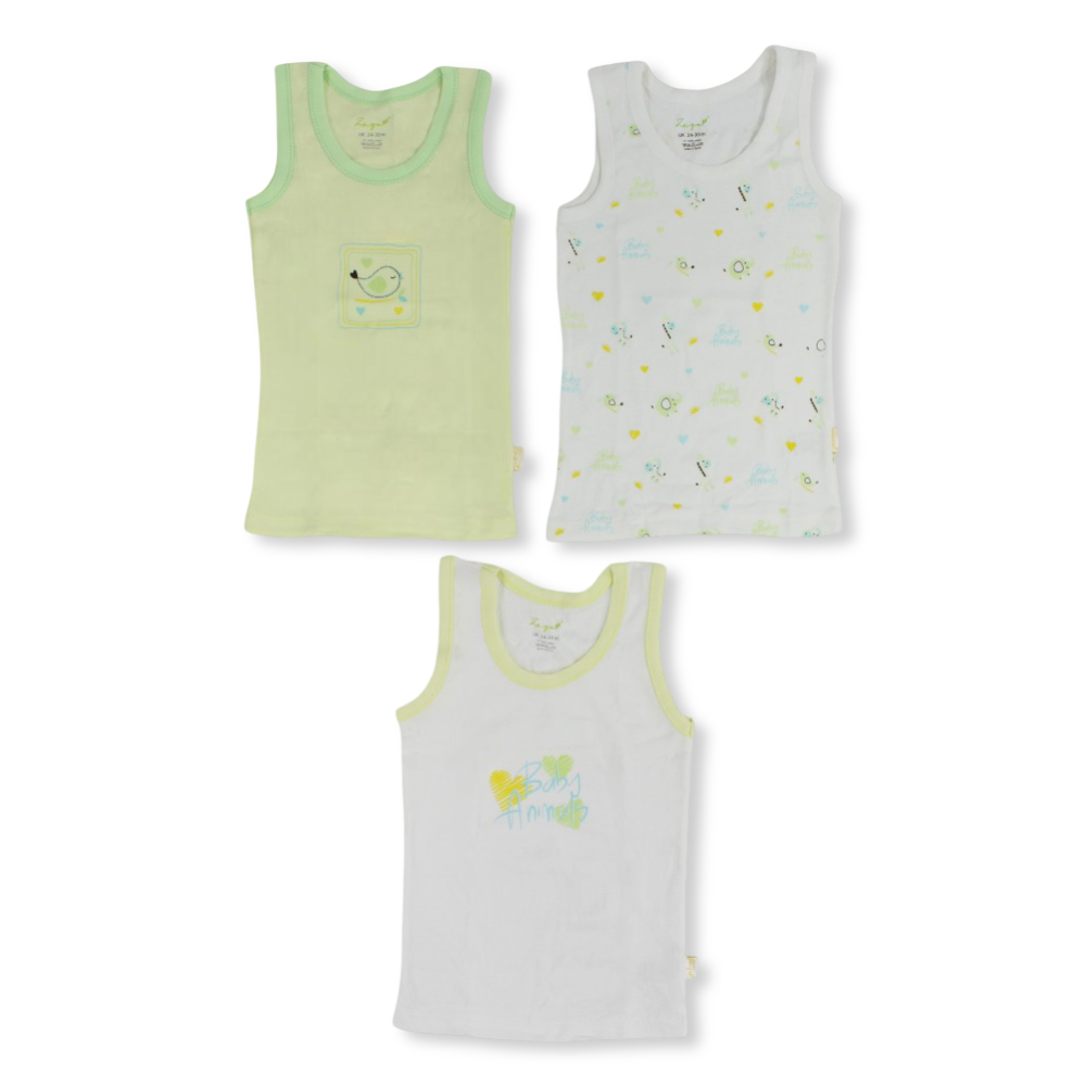 Unisex Baby Cotton Undershirt – Pack Of 3