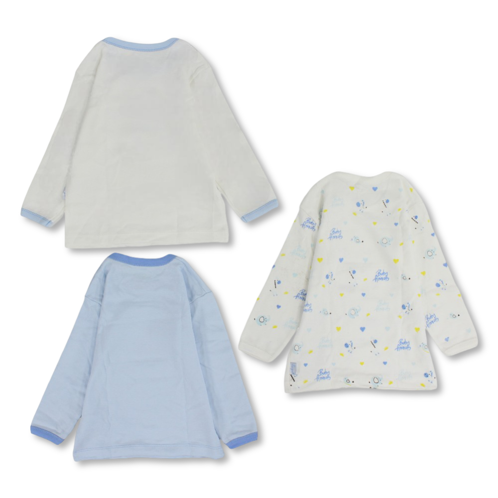 Baby Boys Cotton Long-Sleeved Undershirt – Pack Of 3