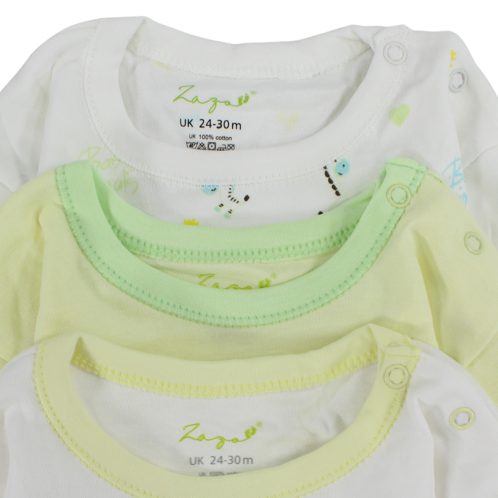 Unisex Baby Cotton Long-Sleeved Undershirt – Pack Of 3