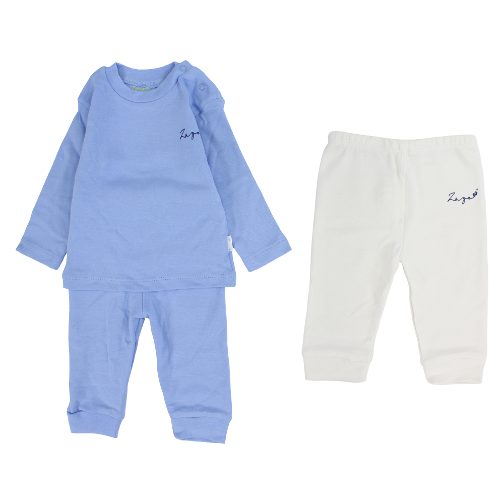 Baby Boys Cotton Pajama Set – Blue