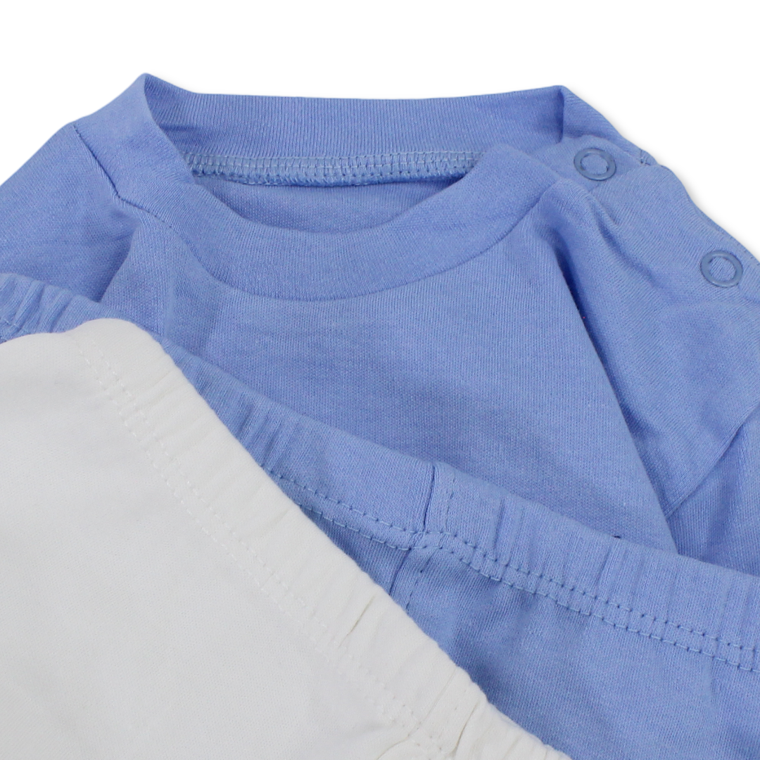 Baby Boys Cotton Pajama Set – Blue