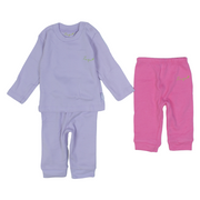 Baby Girls Cotton Pajama Set – Purple/Pink