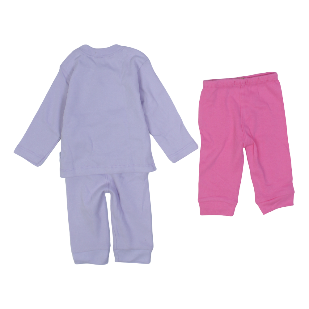 Baby Girls Cotton Pajama Set – Purple/Pink