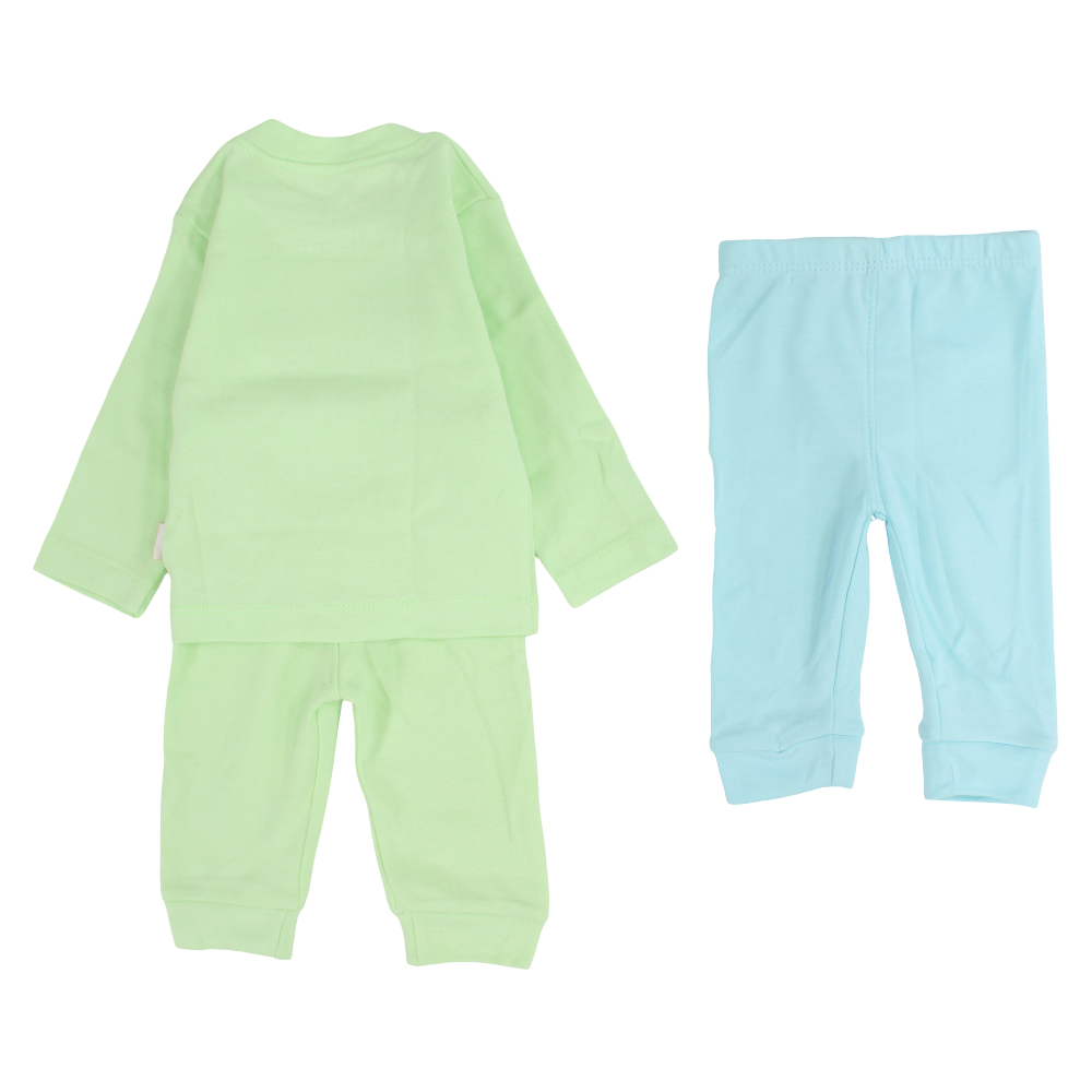 Unisex Baby Cotton Pajama Set – Mint/Aqua