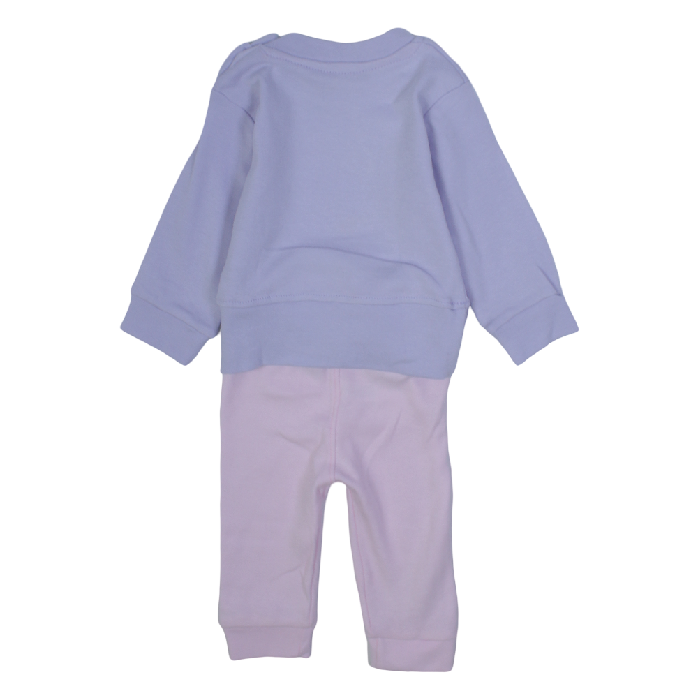 Baby Girls Cotton Pajama Set – Purple with Giraffe Embroidery