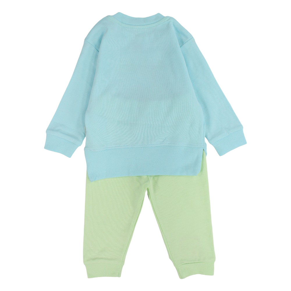 Unisex Baby Cotton Pajama Set – Aqua/Mint with Giraffe Design