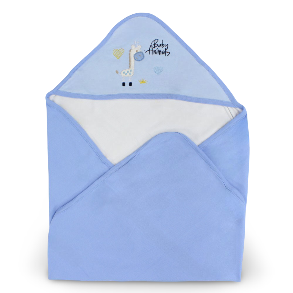 Cotton Baby Blanket – Giraffe Embroidery