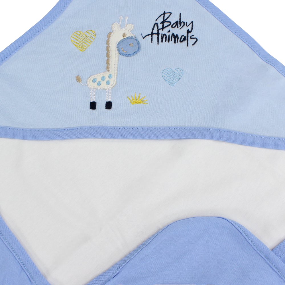 Cotton Baby Blanket – Giraffe Embroidery